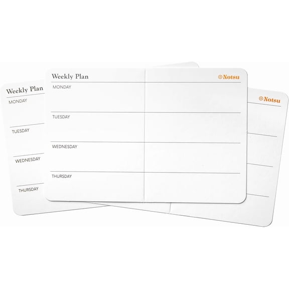 Notsu Weekly Planner Note Cards 4x6 inch | 40 Pocket Foldable Mini Calendar Index Cards | Premium 350gsm Thick Paper