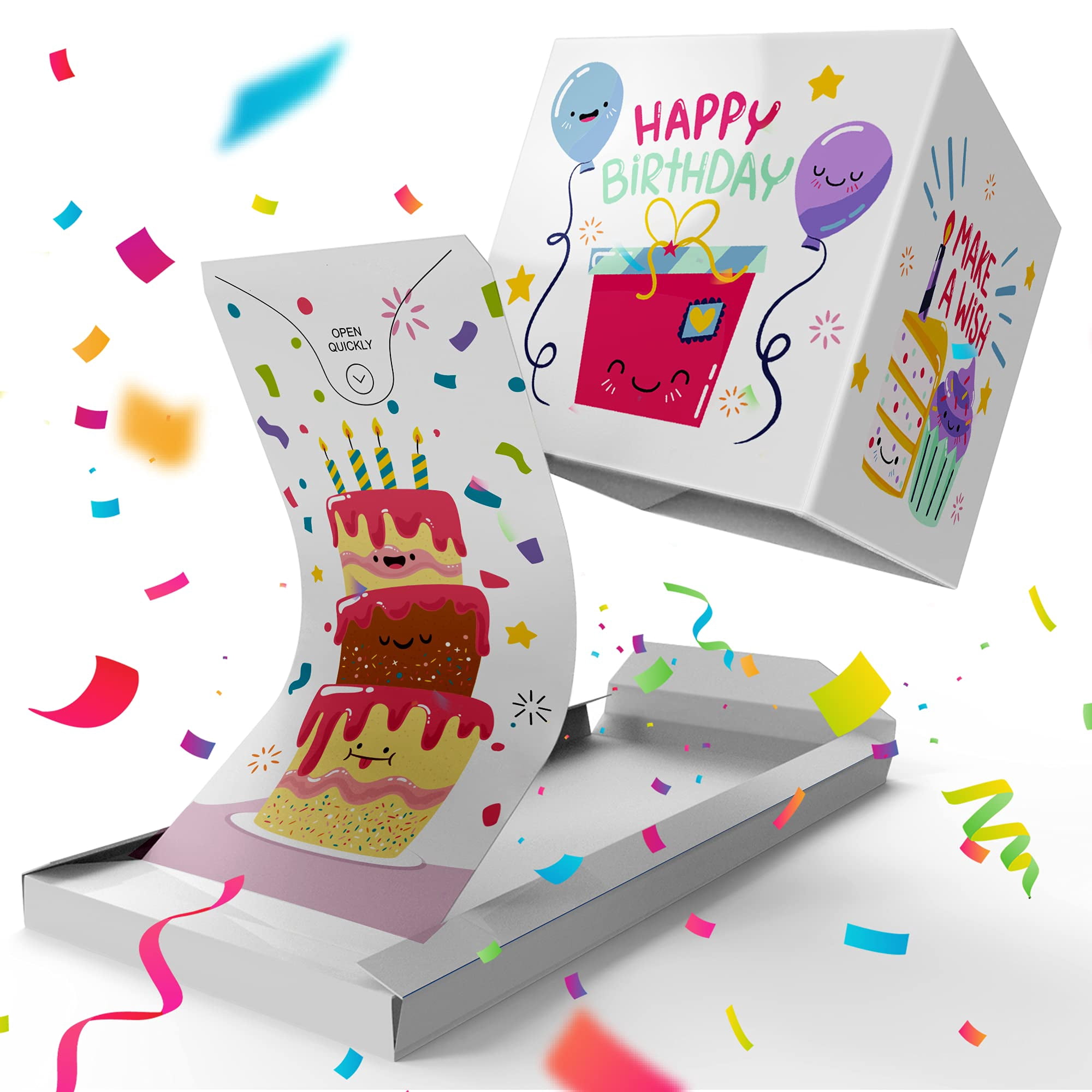 Notta&Belle Exploding Confetti Surprise Card - Pop-Up Christmas Merry Christmas Card