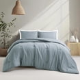 thumbnail image 1 of Notticasa Washed Comforter Sets 3 Piece,Soft and Cozy,Blue,Twin,Washed Textured Wrinkled Design, 1 of 7