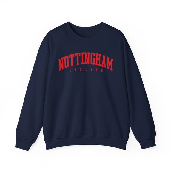 Nottingham England UK Sweatshirt Gifts Crew Neck Shirt Long Sleeve Unisex