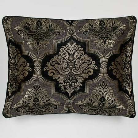 Nottingham Piped Flanged Sham Black Sham Piped Standard
