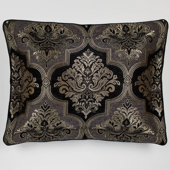 Nottingham Piped Flanged Sham Black Sham Piped Standard