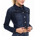 thumbnail image 1 of Notus Fashion Women’s Premium Button-Down Denim Jacket - Elegant Comfort Soft, Stylish, and Versatile Long Sleeve Jean Jacket Dark Blue S, 1 of 7