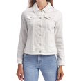 thumbnail image 1 of Notus Fashion Women’s Premium Button-Down Denim Jacket - Elegant Comfort Soft, Stylish, and Versatile Long Sleeve Jean Jacket White XXXL, 1 of 6