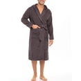 thumbnail image 1 of Notus Hooded Bathrobe for Men Soft Spa Nightgowns 100% Cotton Terry robes for Women - Towel Bathrobe Unisex Terry Cloth Bathrobe, Soft Shower Spa Robe Charcoal L, 1 of 6