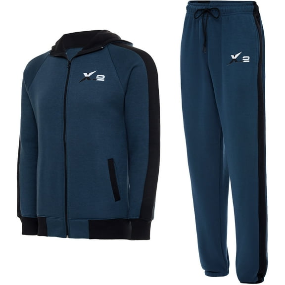 Notus Men Sweatsuits 2 Piece Set - Thick Fleece Lined Warm Long Sleeve Hoodies Sweatshirt Casual Sweatpants Tracksuit Lounge Set - men’s 2pcs Jogger Outfit Track suit Teal Blue XXXL