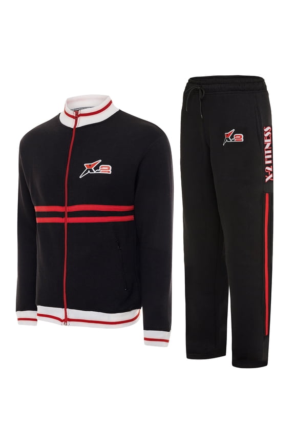 Notus Men’s Collar Tracksuits Sweatsuits Track Suits Set 2 Piece Fleece Athletic Jogging Sweatpants Sweat Suits 2 Piece Jogger Set 2-piece set sweatsuits Multi Color Black L