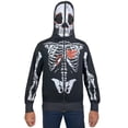 thumbnail image 1 of Notus Men’s Full Face Skeleton Skull Zip-Up Hoodie Sweatshirt Perfect for Halloween Costume Long Sleeve Sweatshirt Black L, 1 of 7