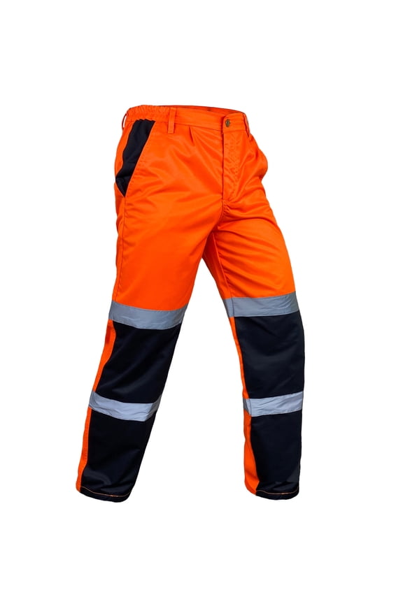 Notus Men’s High Visibility Two-Tone Reflective Pants Hi Vis Cargo Safety Work Pants S6 Orange 38-30