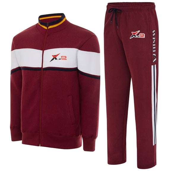 Notus Men’s Track Suits Set 2 Piece sweatsuits 2-piece set Jogger suit for men jogging suits for men 2 piece Sweatpants Sweat Suits Collar fleece tracksuit Multi Colors Maroon L