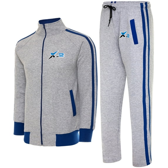 Notus Men’s Tracksuits Sweatsuits for Men Track Suits Set 2 Piece Fleece Athletic Jogging Sweatpants Sweat Suits 2 Piece Outfits Jogger Set sweatsuits 2-piece set B Gray XXL