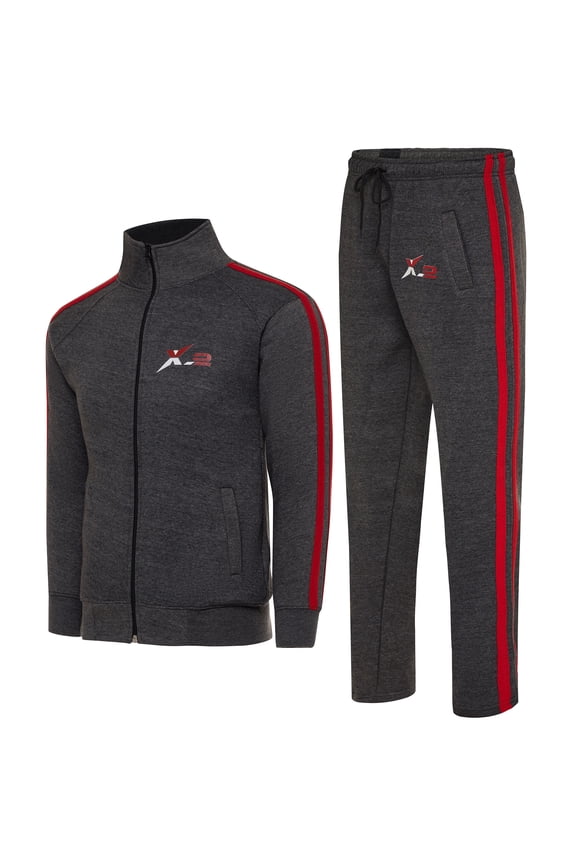 Notus Men’s Tracksuits Sweatsuits for Men Track Suits Set 2 Piece Fleece Athletic Jogging Sweatpants Sweat Suits 2 Piece Outfits Jogger Set sweatsuits 2-piece set Red Charcoal L