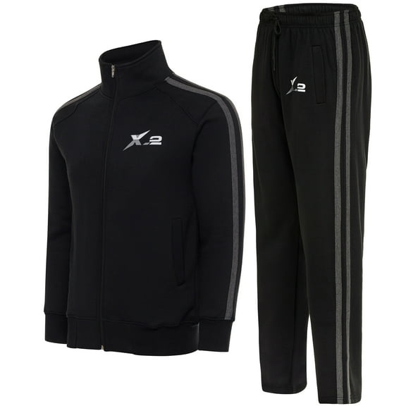 Notus Men’s Tracksuits Sweatsuits for Men Track Suits Set 2 Piece Fleece Athletic Jogging Sweatpants Sweat Suits 2 Piece Outfits Jogger Set sweatsuits 2-piece set Black XXL