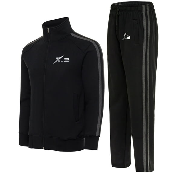 Notus Men’s Tracksuits Sweatsuits for Men Track Suits Set 2 Piece Fleece Athletic Jogging Sweatpants Sweat Suits 2 Piece Outfits Jogger Set sweatsuits 2-piece set Black XXXL