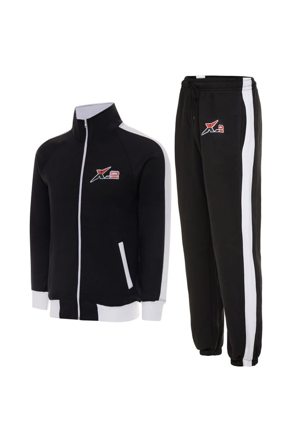 Notus Men’s Tracksuits Sweatsuits for Men Track Suits Set 2 Piece Fleece Athletic Jogging Sweatpants Sweat Suits 2 Piece Outfits Jogger Set sweatsuits 2-piece set White Black XXL