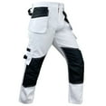 thumbnail image 1 of Notus Men’s Work Casual Tactical Cordura Knee Carpenter Construction Utility Cargo Work Trousers Pants White 30-34, 1 of 5