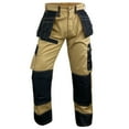 thumbnail image 1 of Notus Men's Work Safety Pants Cordura Knee Reinforced Casual Tactical Trousers Utility Tools Holster Pockets S1 Khaki 34-30, 1 of 6