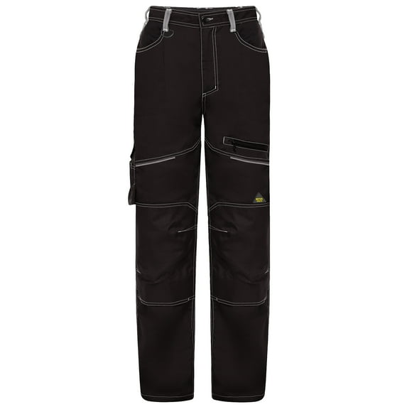 Notus Men's Work Utility & Safety Work Pants Reinforced Cordura Knee Tactical Pants Utility Tools Pockets Workwear Pants Black 30-30