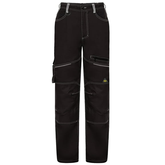 Notus Men's Work Utility & Safety Work Pants Reinforced Cordura Knee Tactical Pants Utility Tools Pockets Workwear Pants Black 34-30