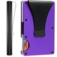 thumbnail image 1 of Notus Metal Wallet for Men Aluminum Credit Card Holde Minimalist Slim Wallet RFID Blocking Card Holder Money Clip Smart Wallet Purple, 1 of 7