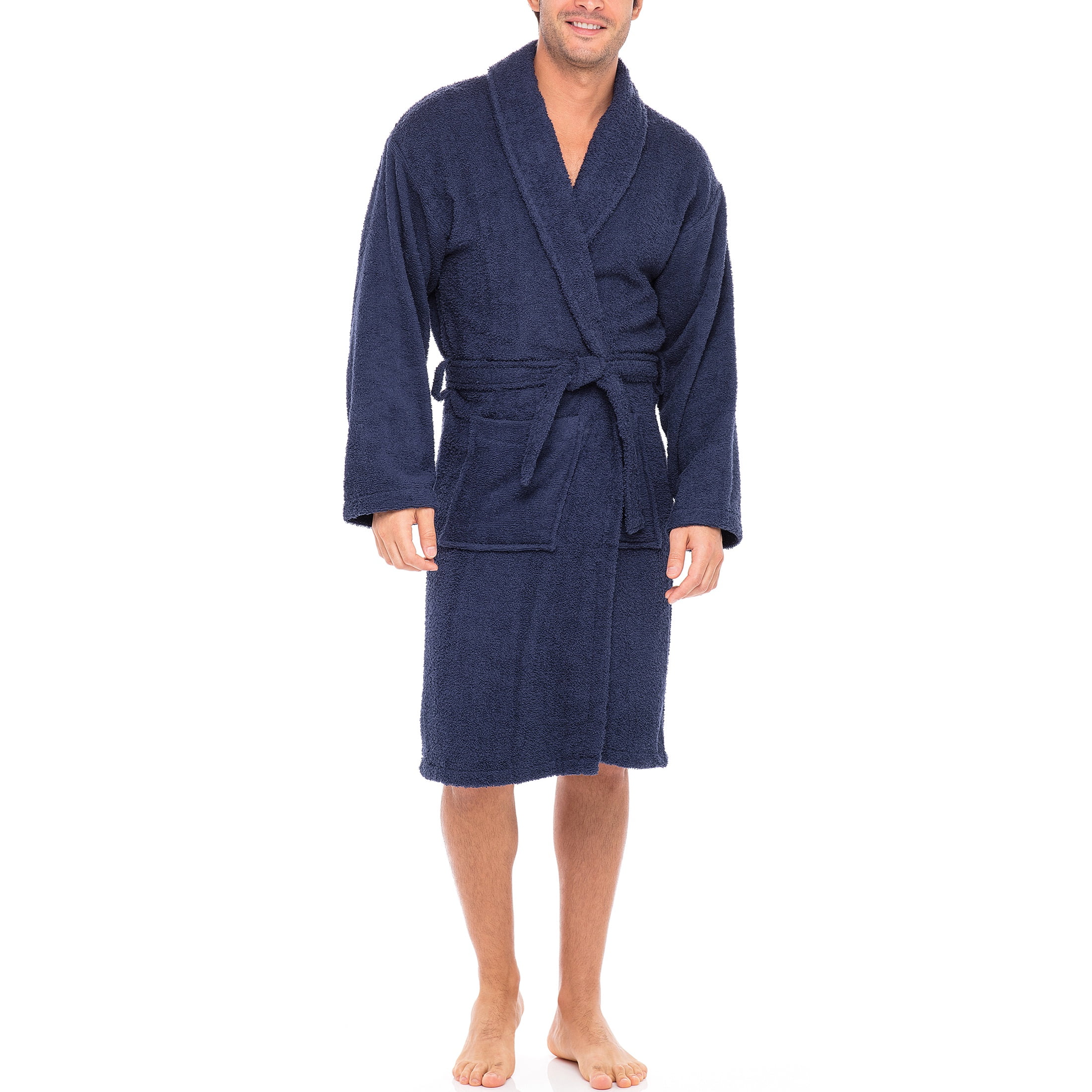 Notus Shawl Collar Bathrobe for Men Soft Spa Nightgowns 100% Cotton ...