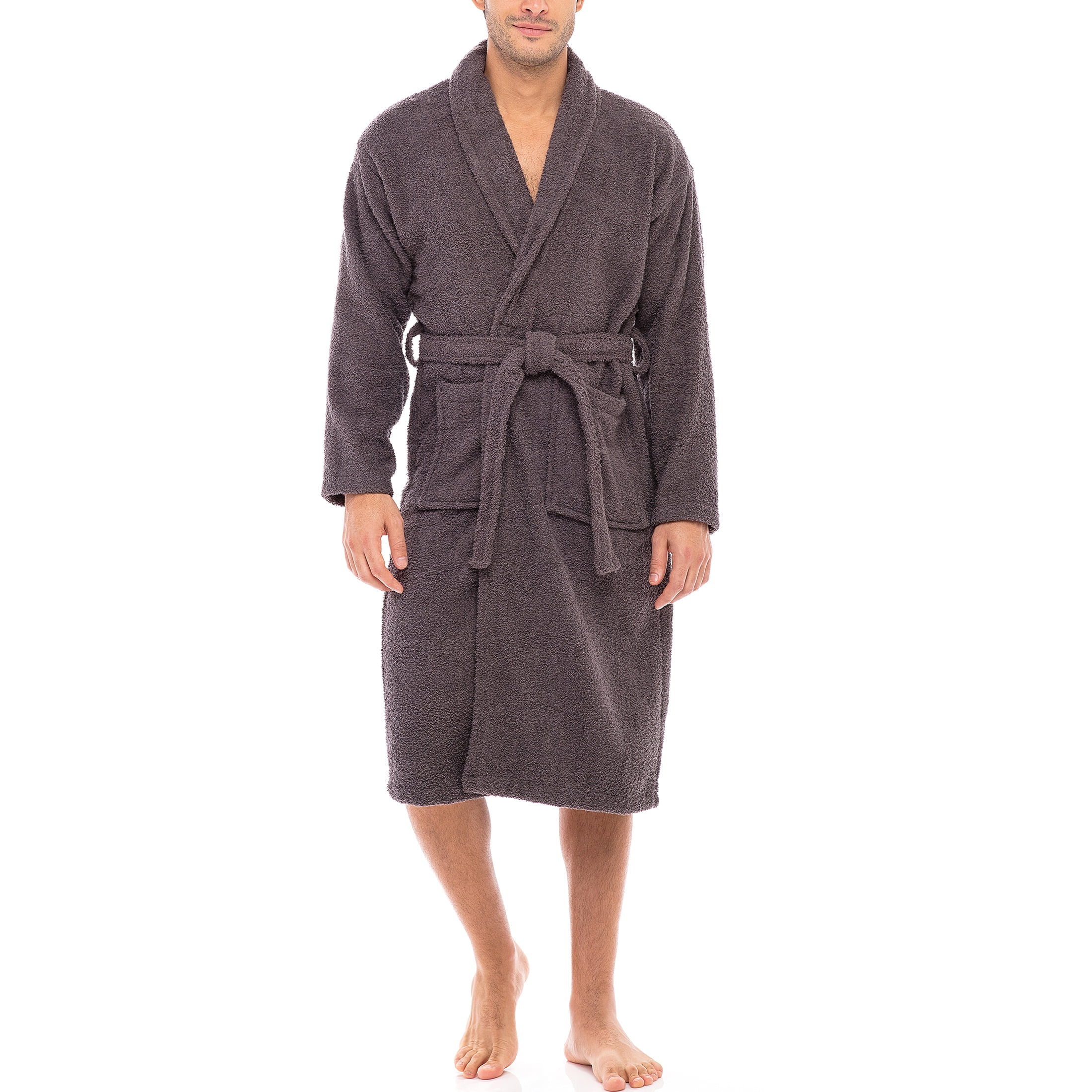 Notus Shawl Collar Bathrobe for Men Soft Spa Nightgowns 100% Cotton ...