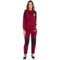thumbnail image 1 of Notus Women Sweatsuits 2 Piece Set - Thick Fleece Lined Warm Long Sleeve Hoodies Sweatshirt Casual Sweatpants Tracksuit Lounge Set - Womens 2pcs Jogger Outfit Navy Maroon XXL, 1 of 7
