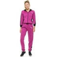 thumbnail image 1 of Notus Women Sweatsuits 2 Piece Set - Thick Fleece Lined Warm Long Sleeve Hoodies Sweatshirt Casual Sweatpants Tracksuit Lounge Set - Womens 2pcs Jogger Outfit Purple S, 1 of 7