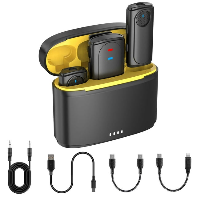 Nouaksy Wireless Lavalier Microphone for iPhone Android Camera