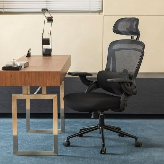 NOUHAUS Ergonomic Mesh Office Chair with Adjustable Headrest, Armrest, Lumbar Support, Swivel, Big and Tall