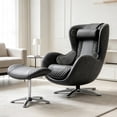 thumbnail image 1 of Nouhaus Classic PU Leather Heated Recliner with Bluetooth, Ottoman & USB Charging for Living Room & Bedroom, 1 of 8