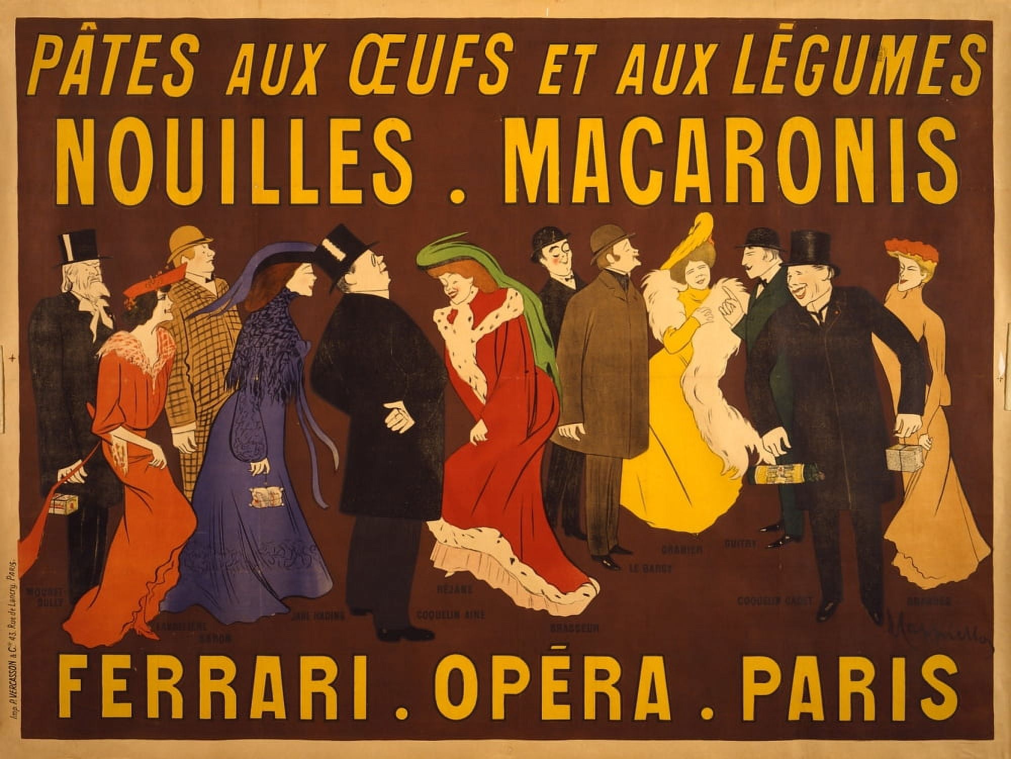 Nouilles macaronis 1901-1904 Canvas Art - Leonetto Cappiello (24 x 36)