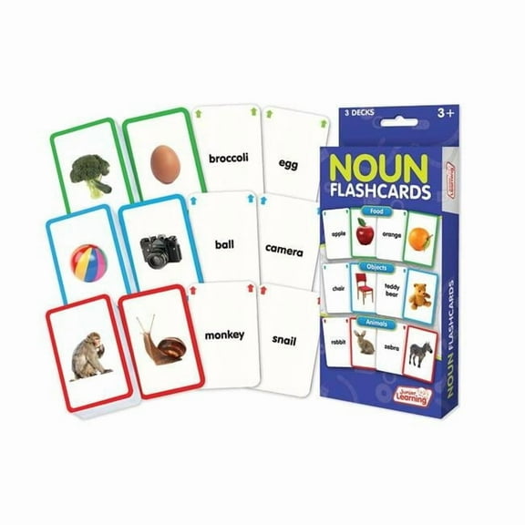 Nouns Flash Cards, Pack of 3