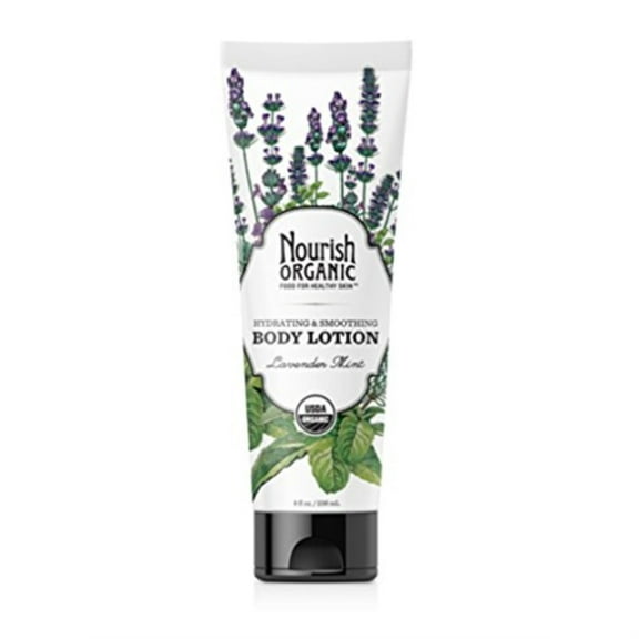 Nourish Organic | Hydrating Body Lotion - Lavender Mint | GMO-Free, Cruelty Free, Organic (8oz)