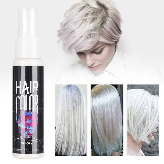 Nourishing Hair Dye Spray, Unisex Temporary Hair Colour, For Parties Events White
