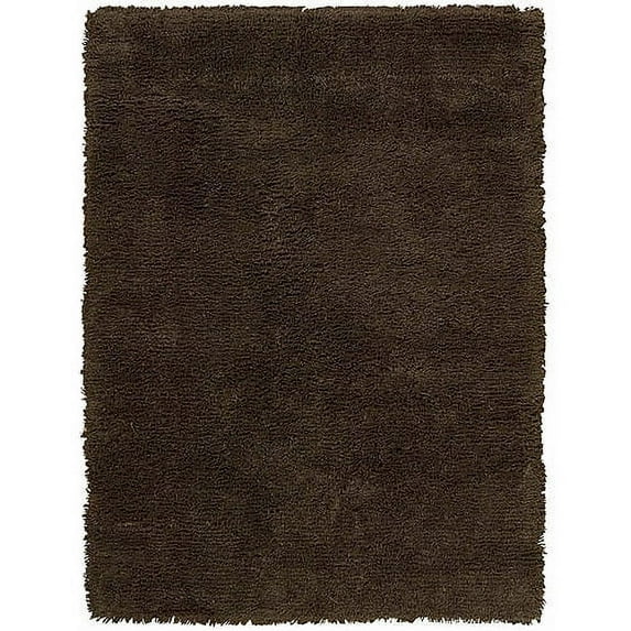 Nourison 2'3" x 3'9" Splendor Chocolate Shag Rectangle Area Rug