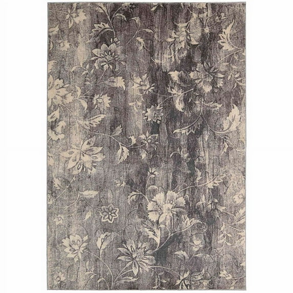 Nourison 2'3" x 8' Utopia Ivory/Slate Runner Rug