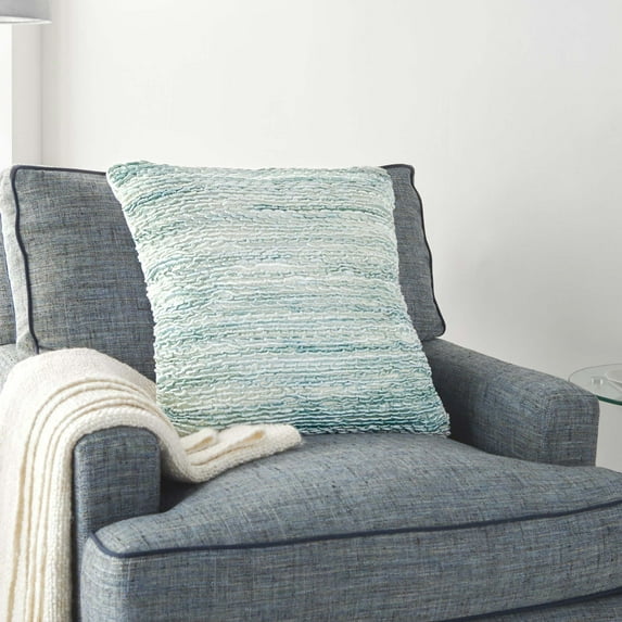 Nourison 20" x 20" Plush Throw Pillows - 2 Pack Sea Foam