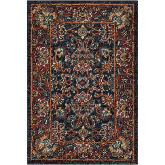 Nourison 2020 Area Rug Navy 2'6" x 4'2" Synthetic, Polyester Oriental 3' x 5' Accent, Indoor N/A