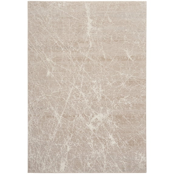 Nourison 3'11" x 5'11" Splendid Modern Abstract High-Low Indoor Area Rug Mocha Ivory