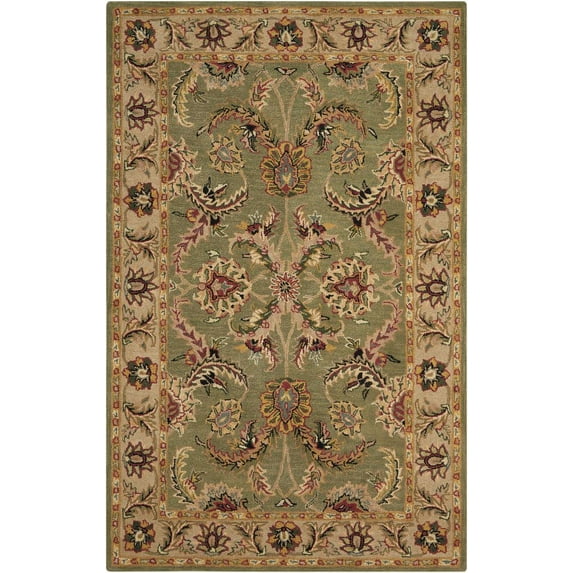 Nourison 30489 India House Area Rug Collection Green 2 ft 6 inch x 4 ft Rectangle