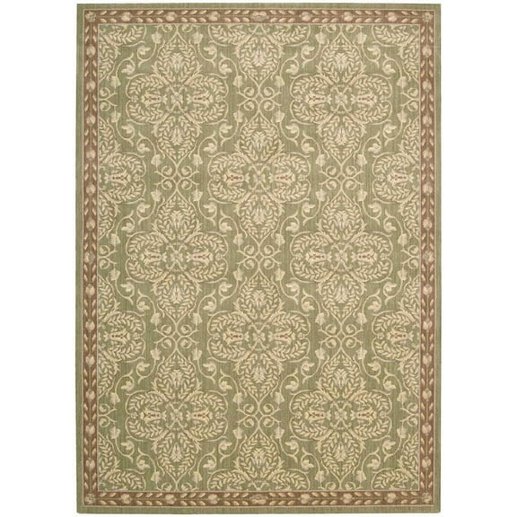 Nourison 5'3" x 7'5" Riviera Green Rectangle Area Rug