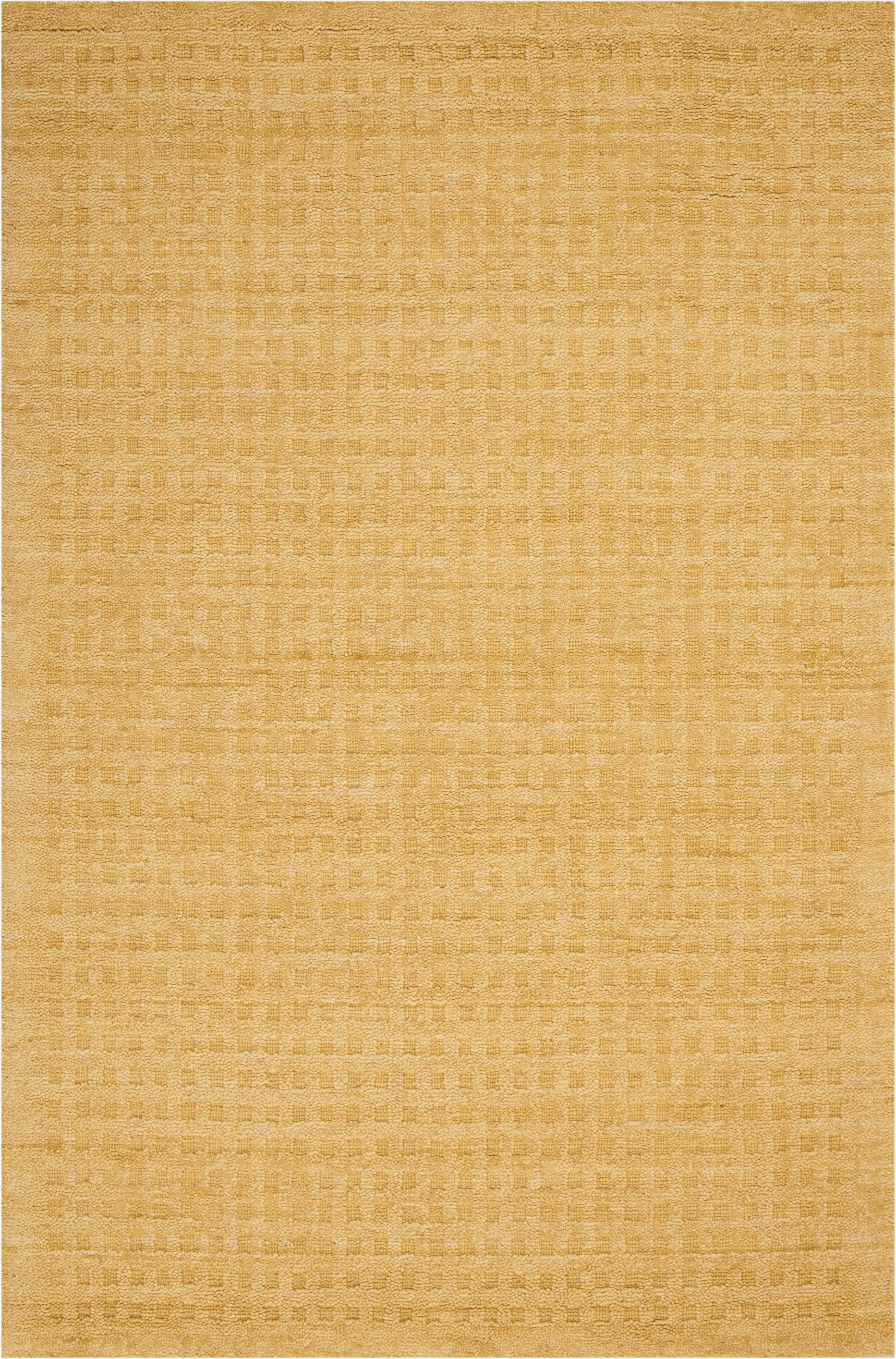 Handmade Gold Wool Rectangular 5' x 7' Area Rug