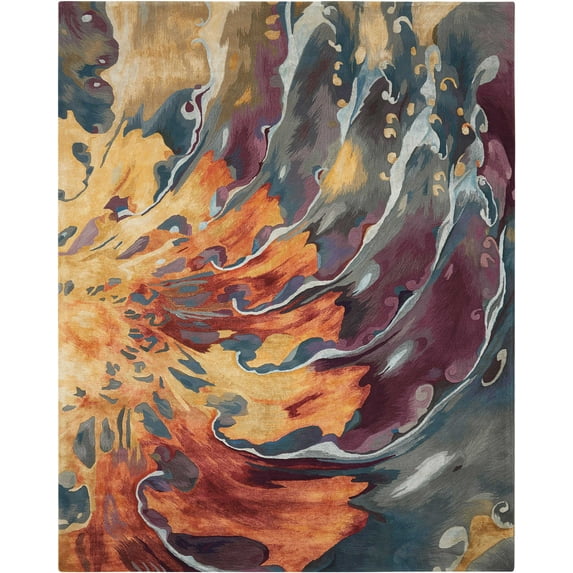 Nourison 9 X 12 Multicolor Prismatic Area Rug PRS08