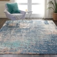 thumbnail image 1 of Nourison Abstract Shag 7'6" x 9'6" (8' x 10') Slate Blue Area Rug Plush Contemporary Abstract by Nourison, 1 of 9