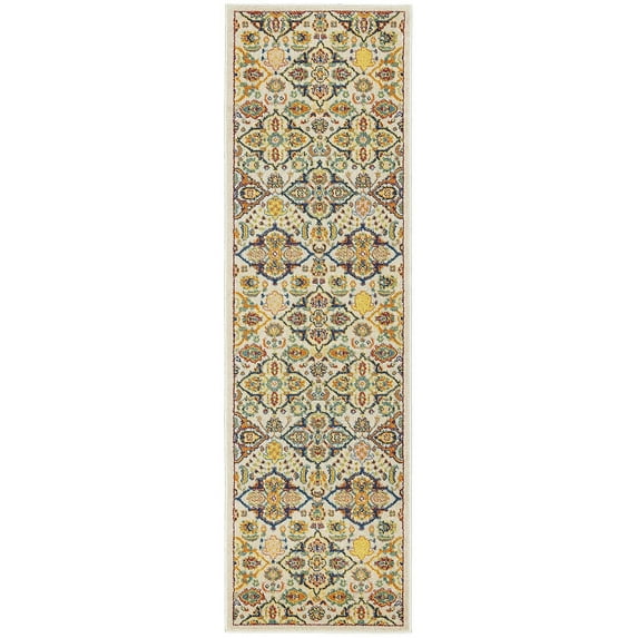 Nourison Allur Bohemian Ivory Multicolor 2'3" x 10' Area Rug (2x10)