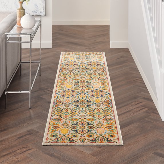 Nourison Allur Bohemian Ivory Multicolor 2'3" x 12' Area Rug (2x12)