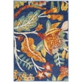 thumbnail image 1 of Nourison Allur Botanical Indoor Area Rug Navy Multicolor 2' x 3', 1 of 7