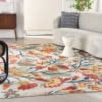 Nourison Allur Floral Ivory Multicolor 9' x 12' Area Rug, (9x12)