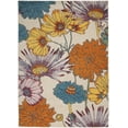 thumbnail image 1 of Nourison Allur Modern Floral Ivory Multicolor 5'3" x 7'3" Area Rug, (5' x 7'), 1 of 10